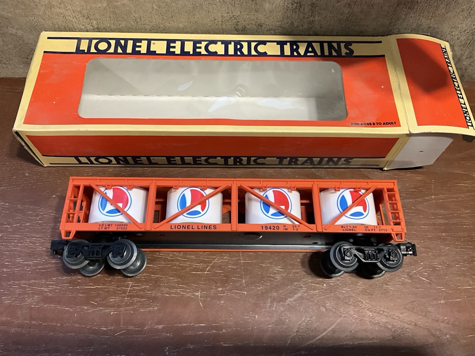 VINTAGE LIONEL 19420 LIONEL LINES VAT CAR O SCALE NEW IN BOX
