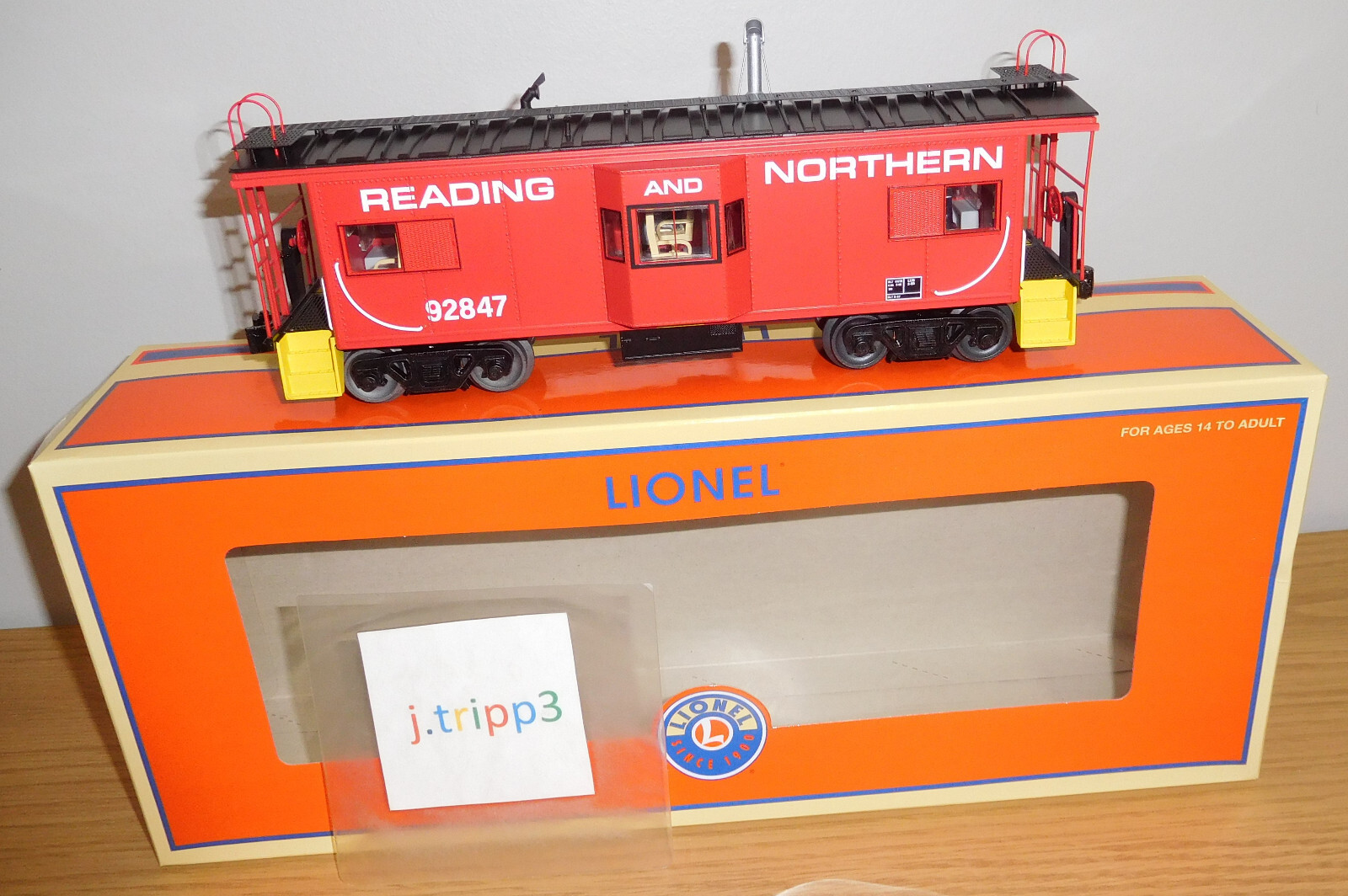LIONEL 2426810 READING & NORTHERN BAY WINDOW CABOOSE #92847 O SCALE GAUGE TRAIN