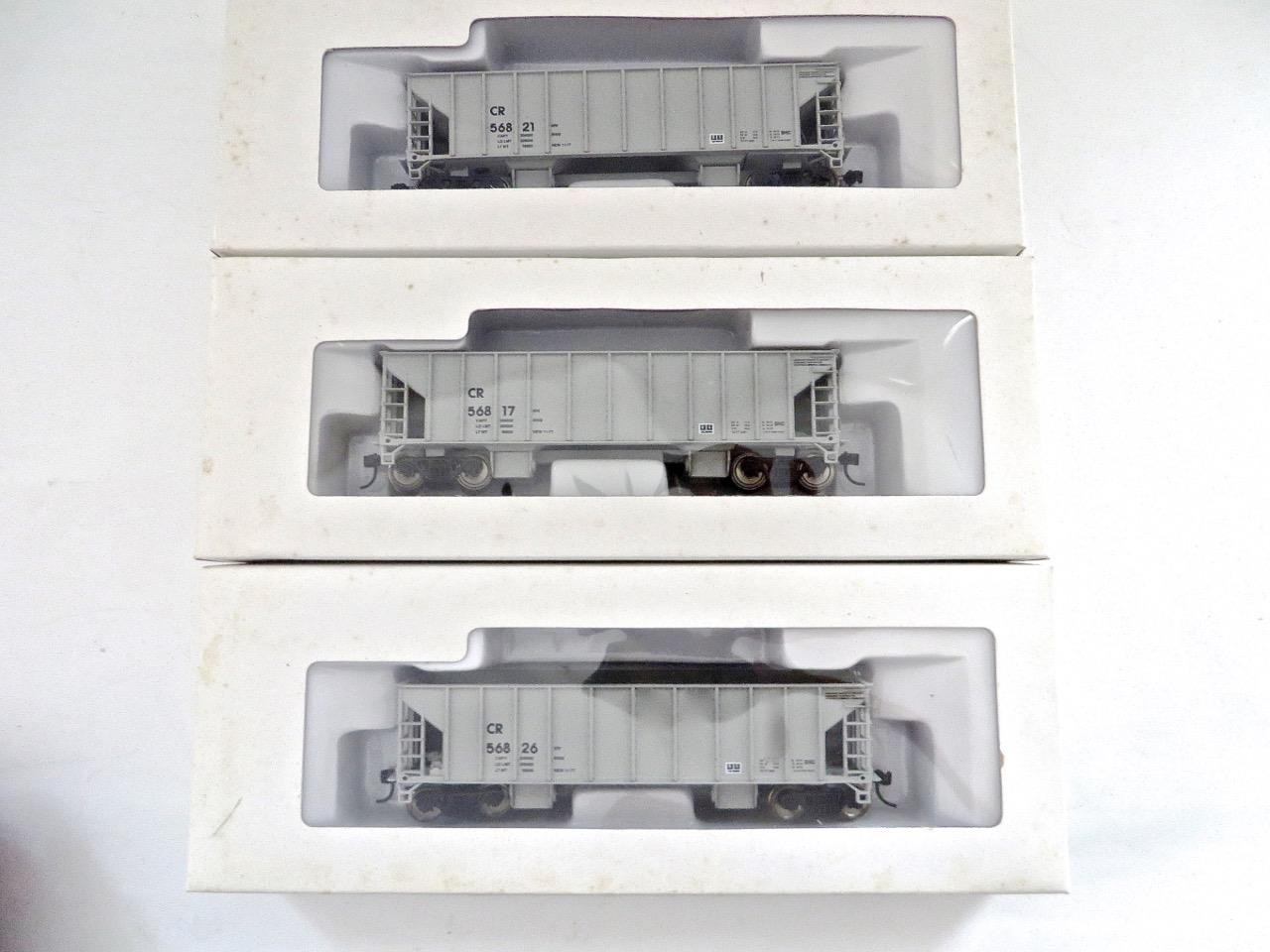 HO Walthers Gold Line 932-34224 Ballast Hoppers 3 Pack CONRAIL Set Brand New