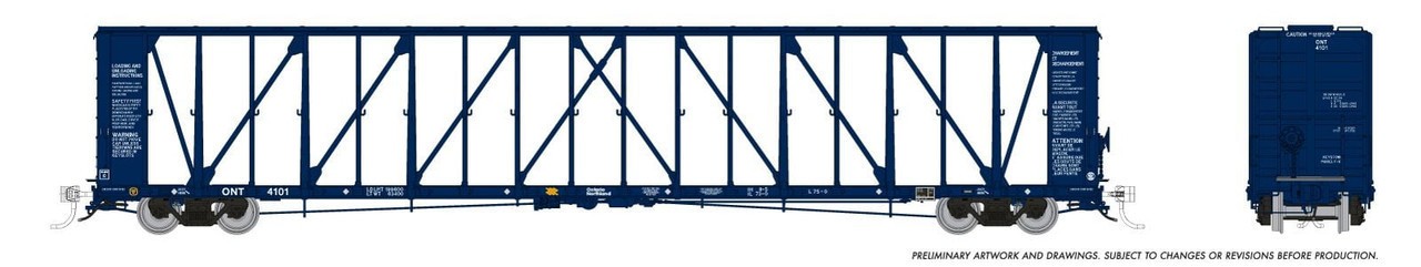 Rapido HO Scale ~ NSC 73′ Centerbeam Flatcar ~ Ontario Northland #4128 ~ 174013A
