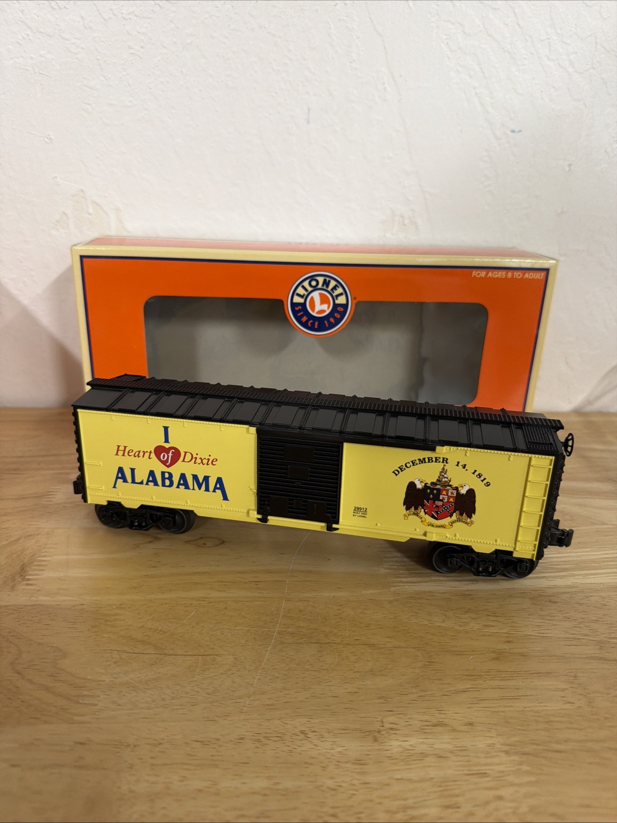 Lionel 6-29912 O Gauge “I Love Alabama” Boxcar LN In Box