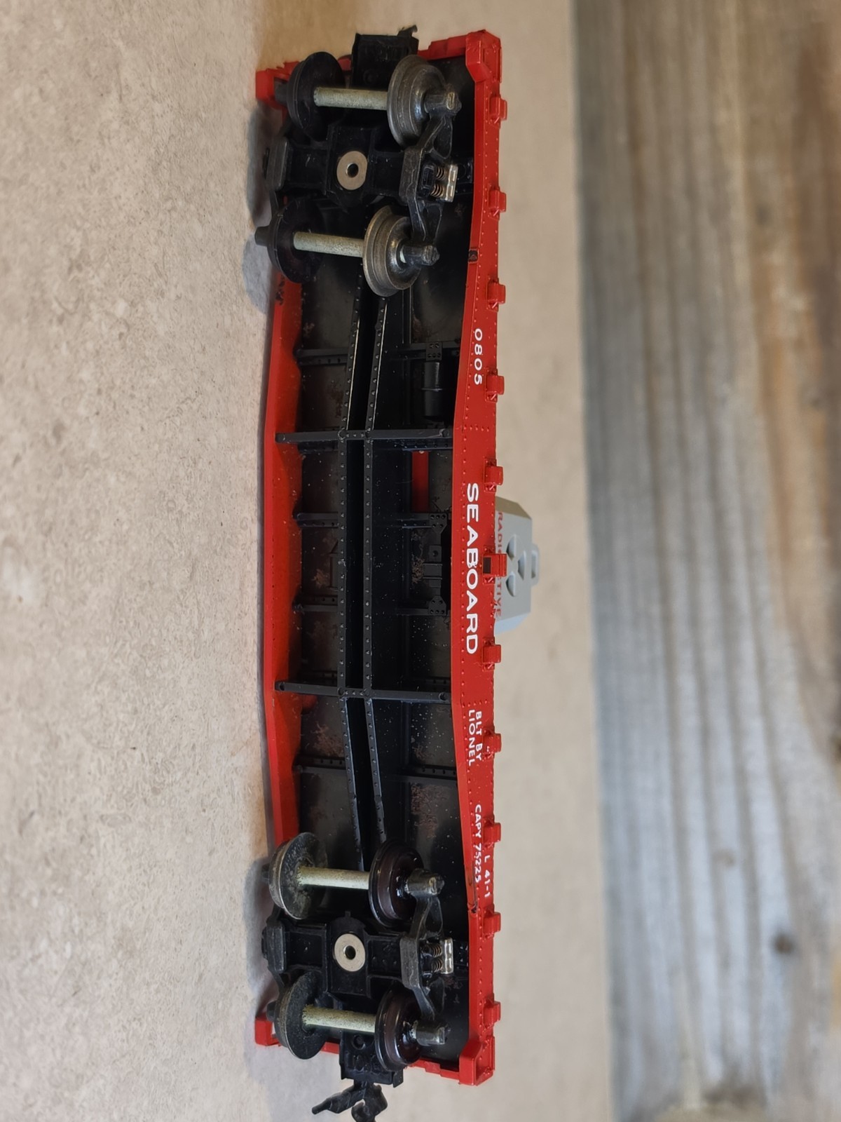 Vintage HO Lionel No 0805 Seaboard Radioactive Waste Car In Orig Box Untested