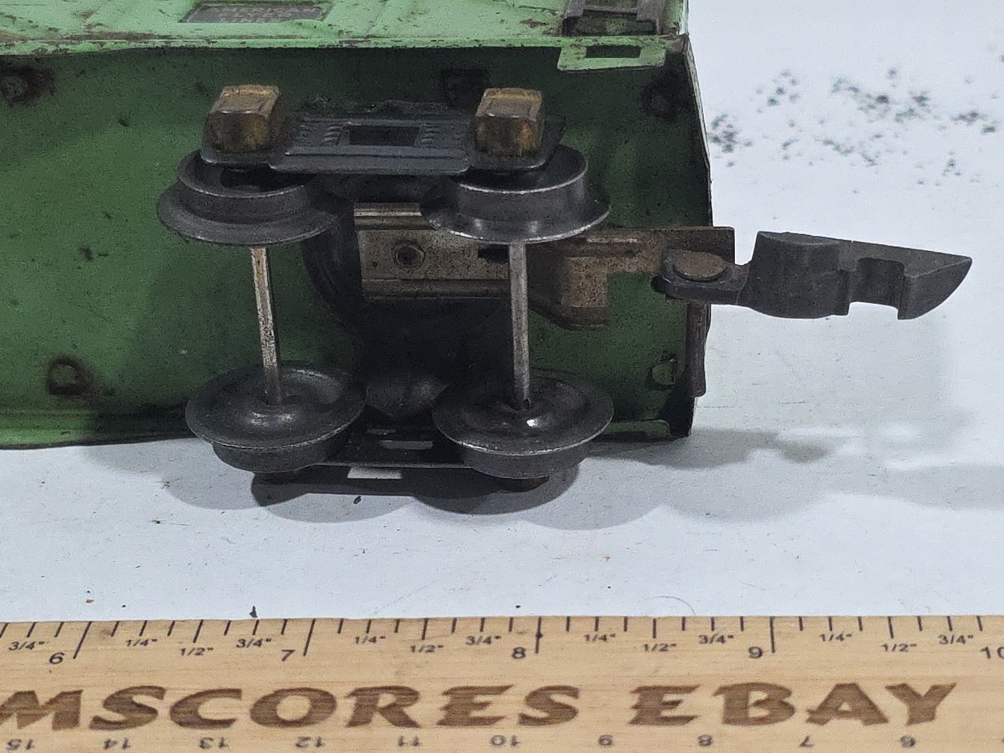 As Is American Flyer 476 Prewar O Gauge Tin Gondola W/ Custom Real Scrap Load