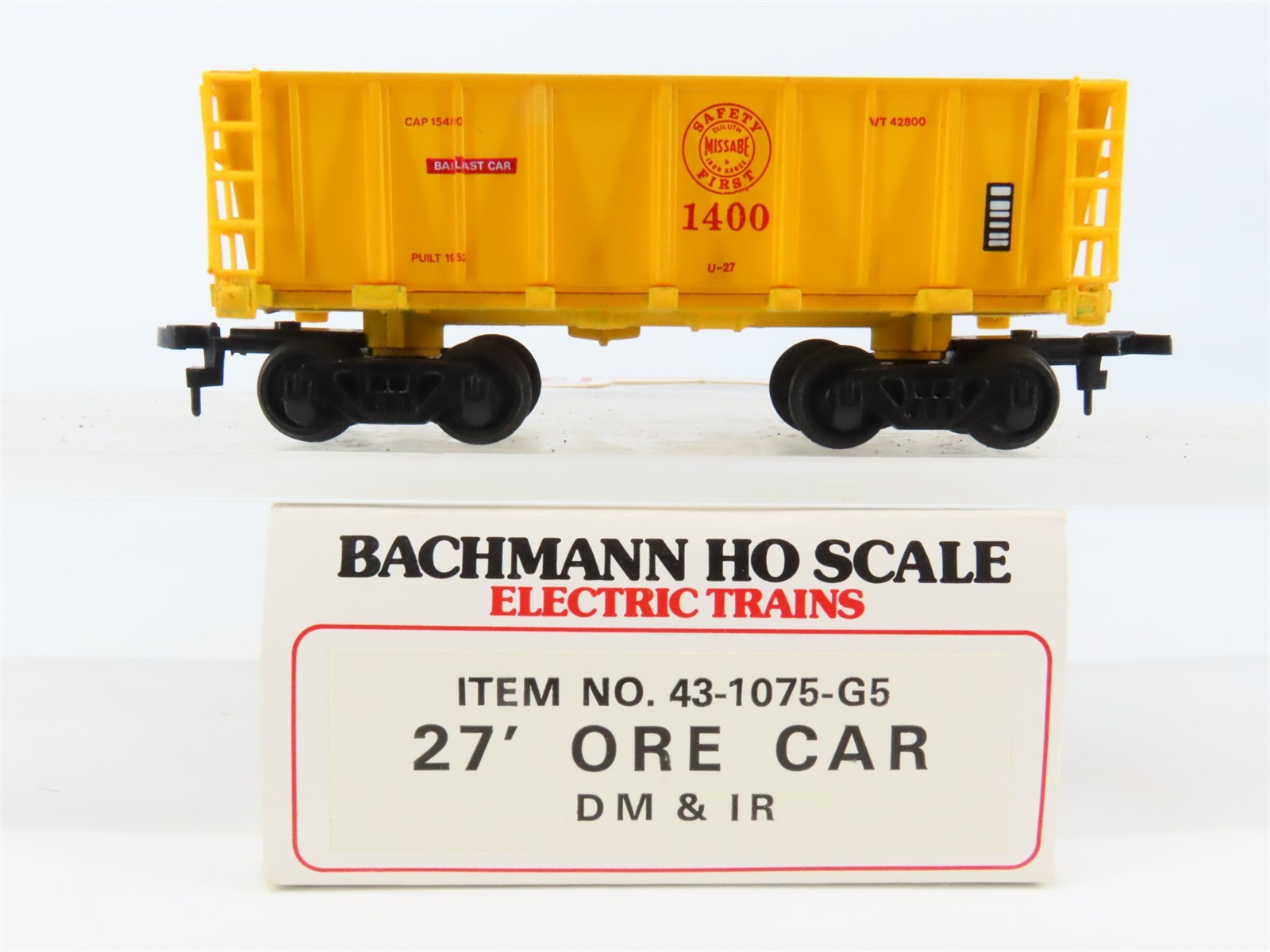 HO Scale Bachmann 43-1075-G5 DM&IR Duluth Missabe & Iron Range 27′ Ore Car #1400