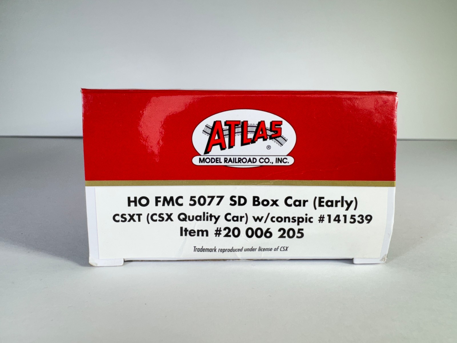 Atlas HO Master Line 20006205 – FMC 50′ SD Box Car – CSX 141539 – NEW/NIB