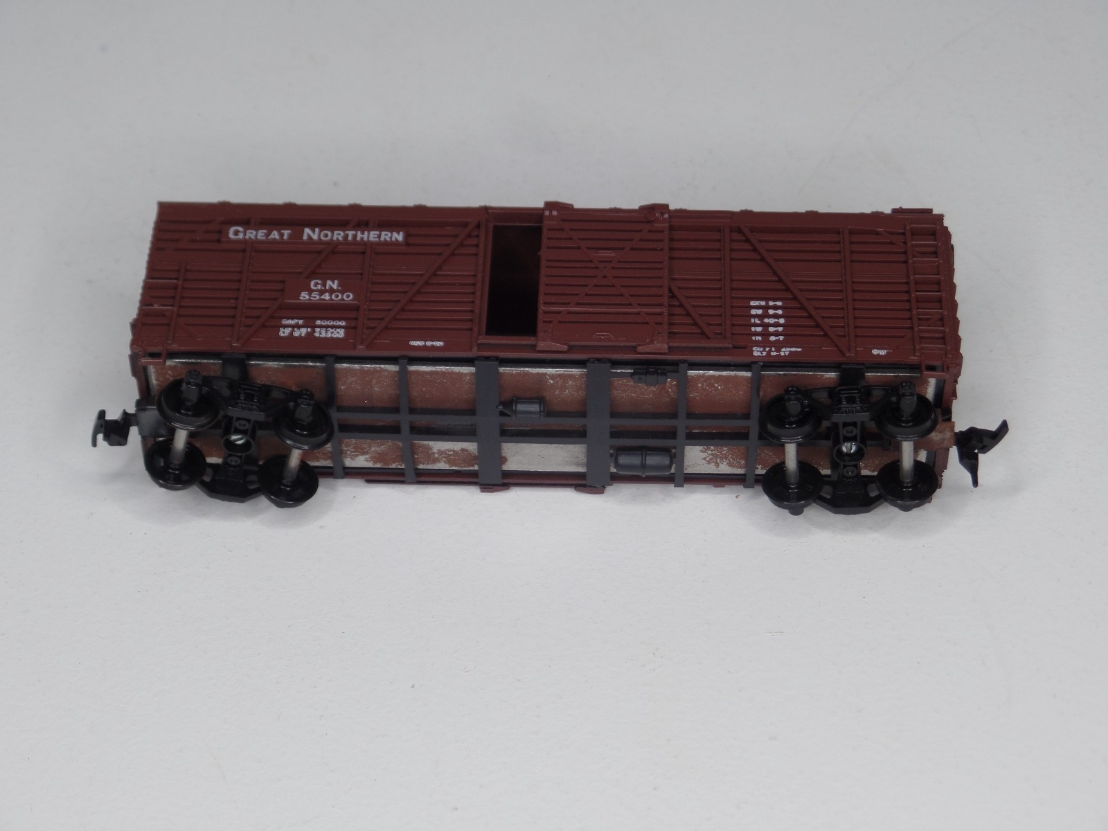 Athearn HO Scale 1:87 Great Northern #1771 GN 40′ Brown Stock Cattle Car #55400
