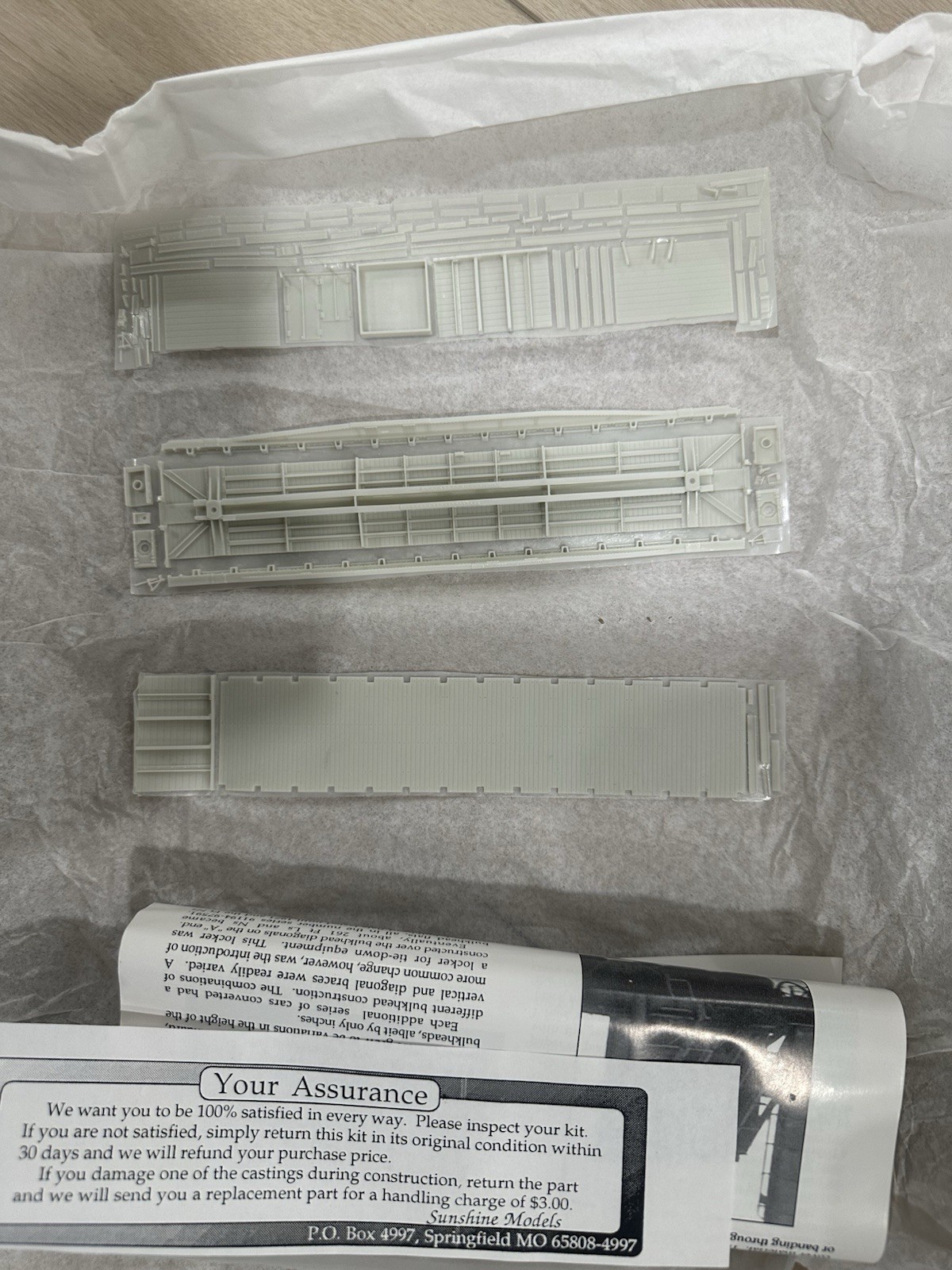 Sunshine Models HO Kit #66.3 ATSF Rebuilt Ft L & N 48’ 6” Bulkhead Resin Kit NOS