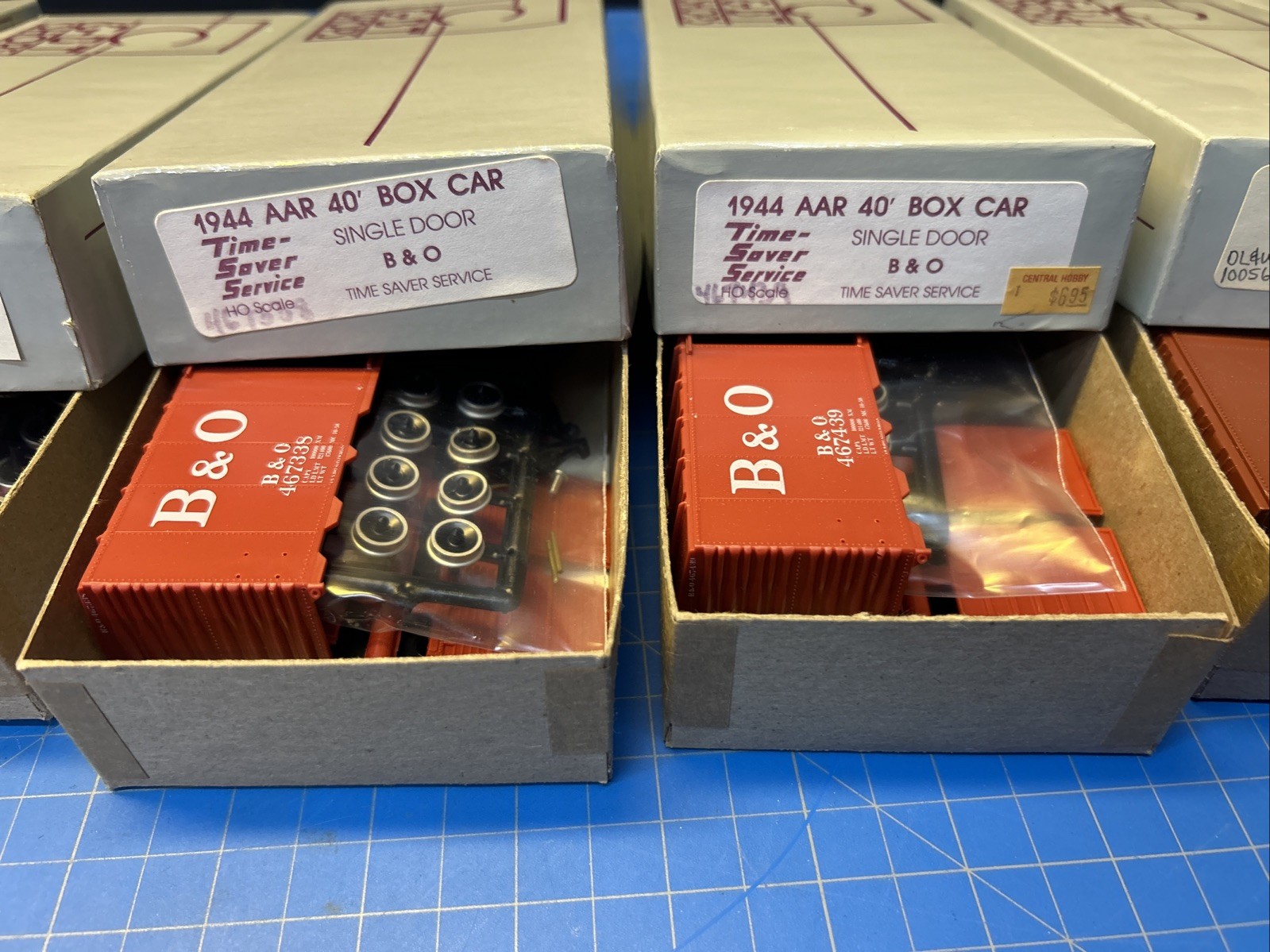 Lot 8 C & BT SHOPS HO Scale Train Box Car Kit. B&O Burlington DL&W Western Md
