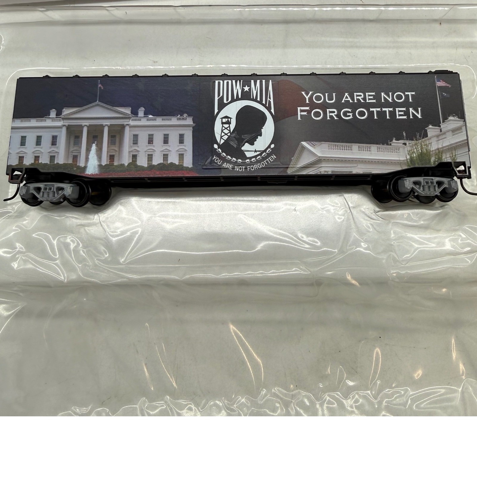 Bradford Exchange POW-MIA You Are Not Forgotten Model Train Boxcar White House