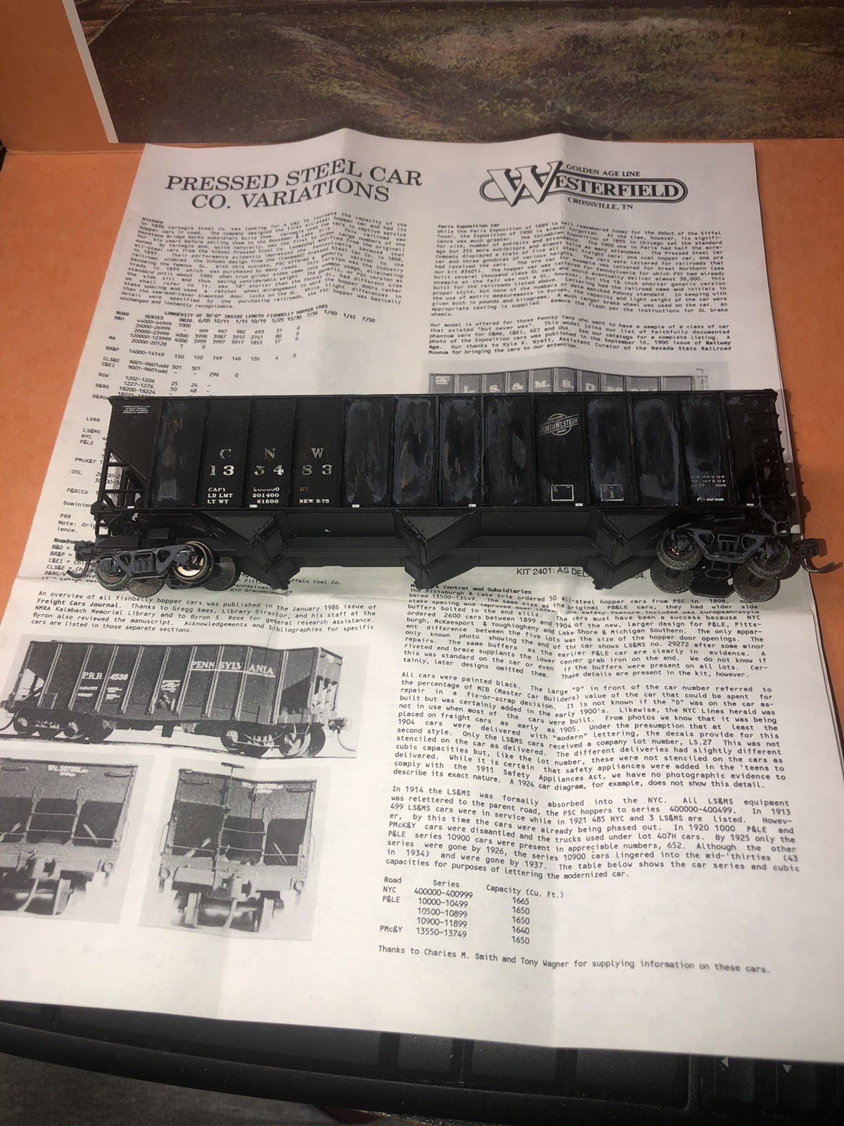 HO TRAIN WESTERFIELD Lot of 2 Pressed Steel Hopper & 1 unbuilt Hopper Lot#11117