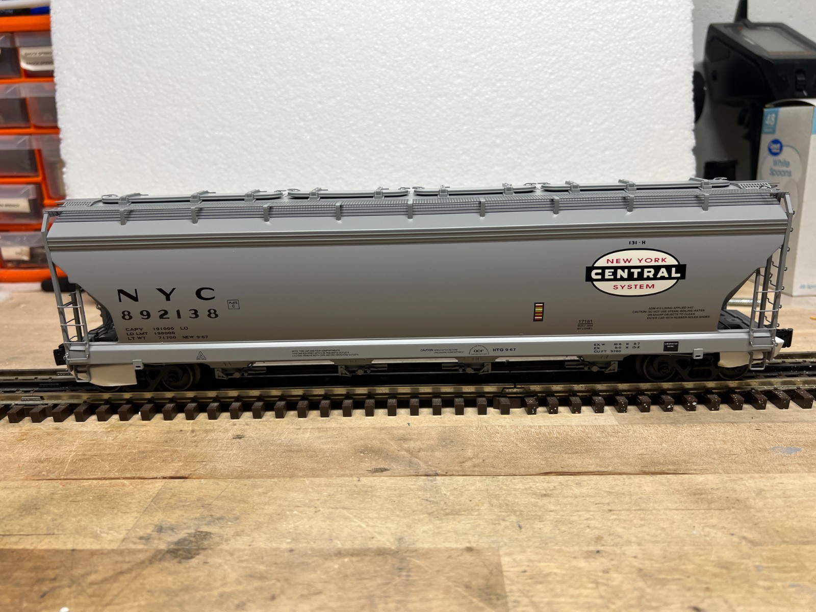 LIONEL 6-17181 NEW YORK CENTRAL ACF 4-BAY HOPPER ALUMINIUM BODY #892138 #1