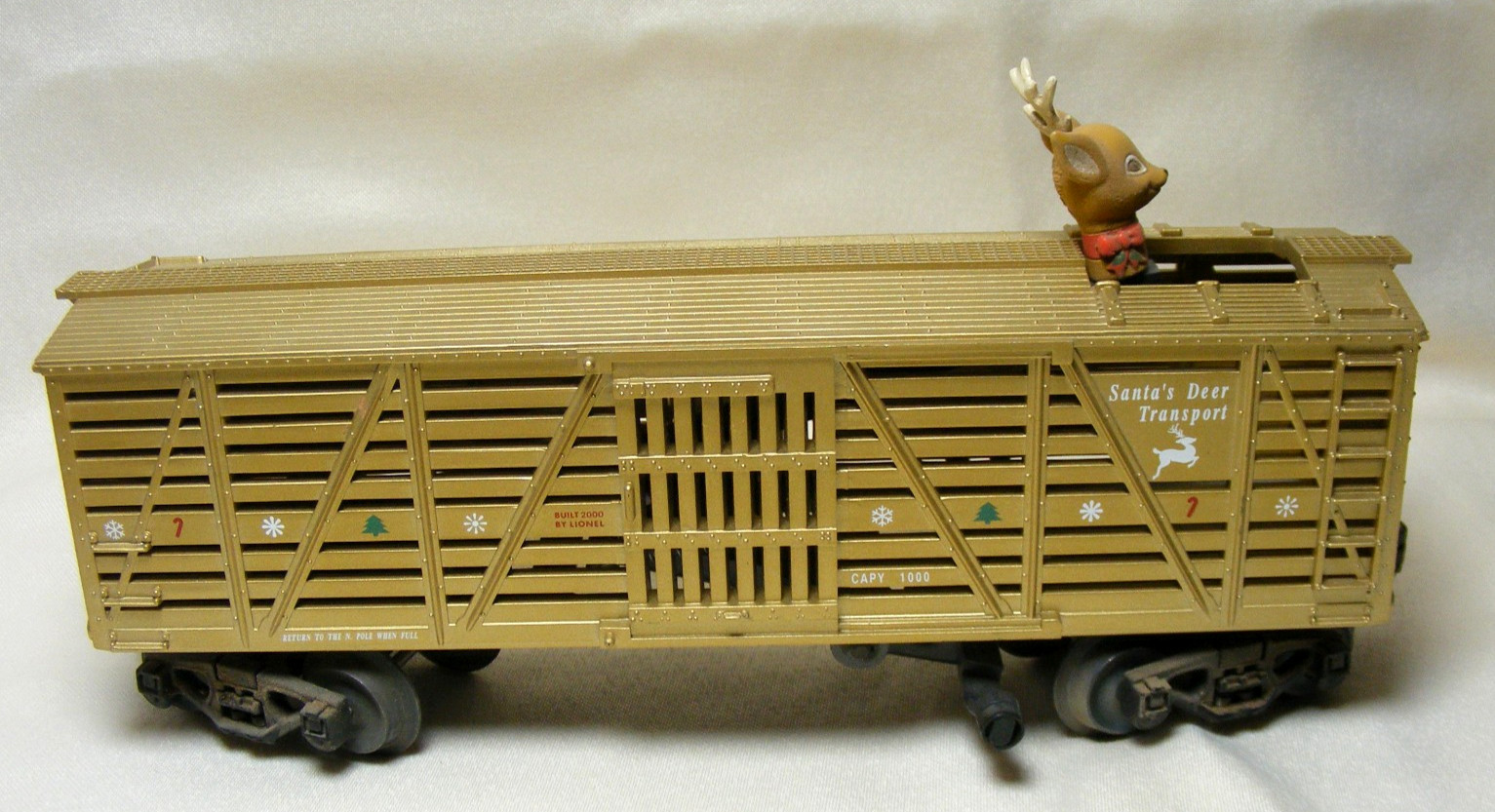 Vintage Lionel Santa’s Deer Transport Animated Boxcar