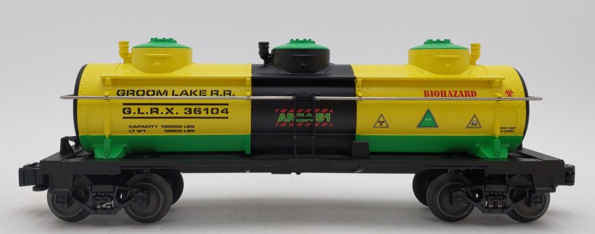 Lionel 6-36104 O Gauge Area 51 3-Dome Tank Car #36104 LN/Box