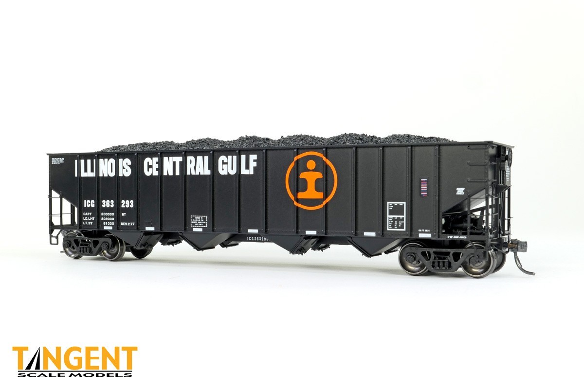 TANGENT HO ICG Delivery Black 1977 ICG Centralia Shops 3834 Quad Coal Hopper