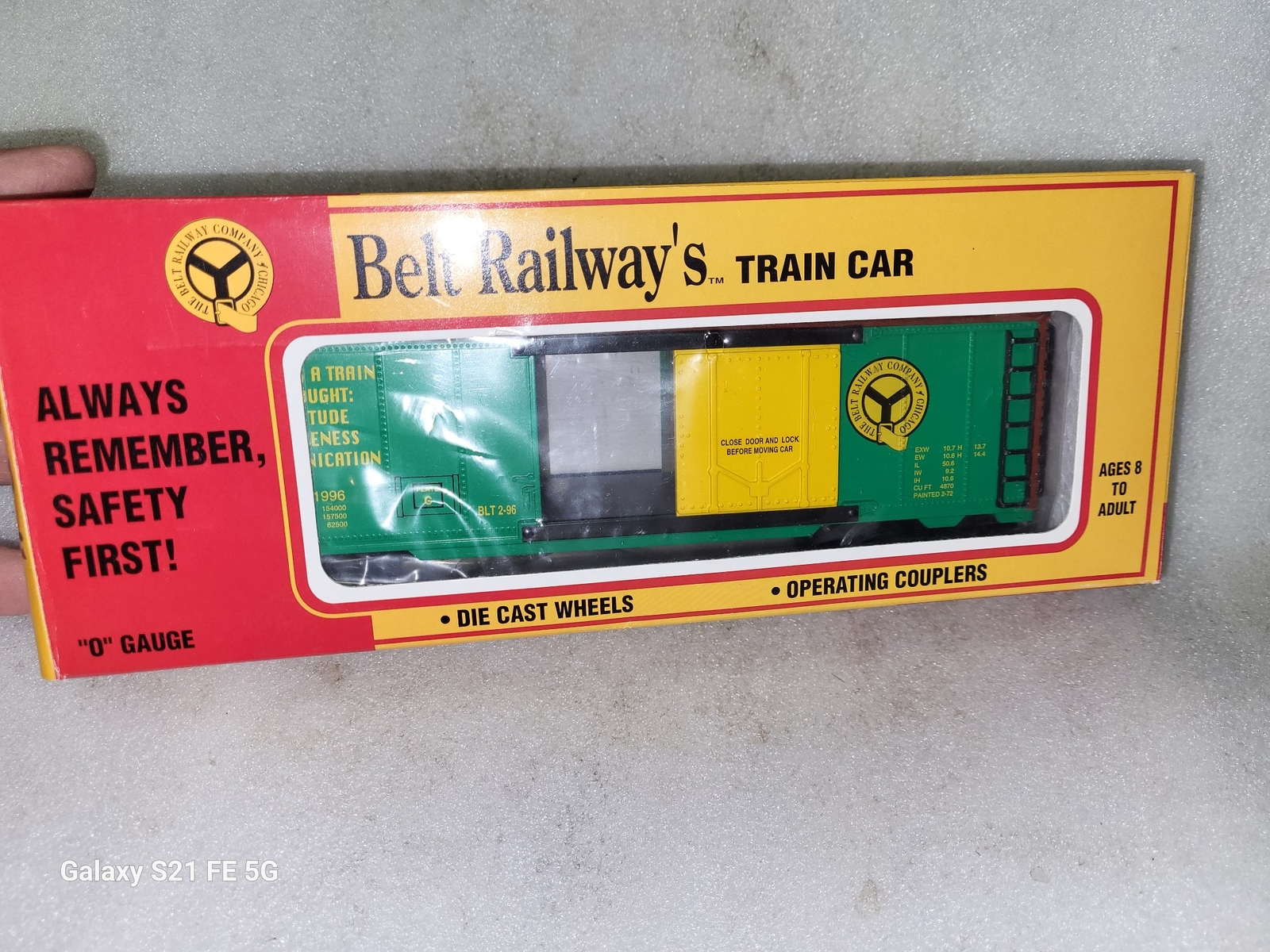 New K Line Belt Railway of Chicago 1996 Safety Award Boxcar O scale K645-9011