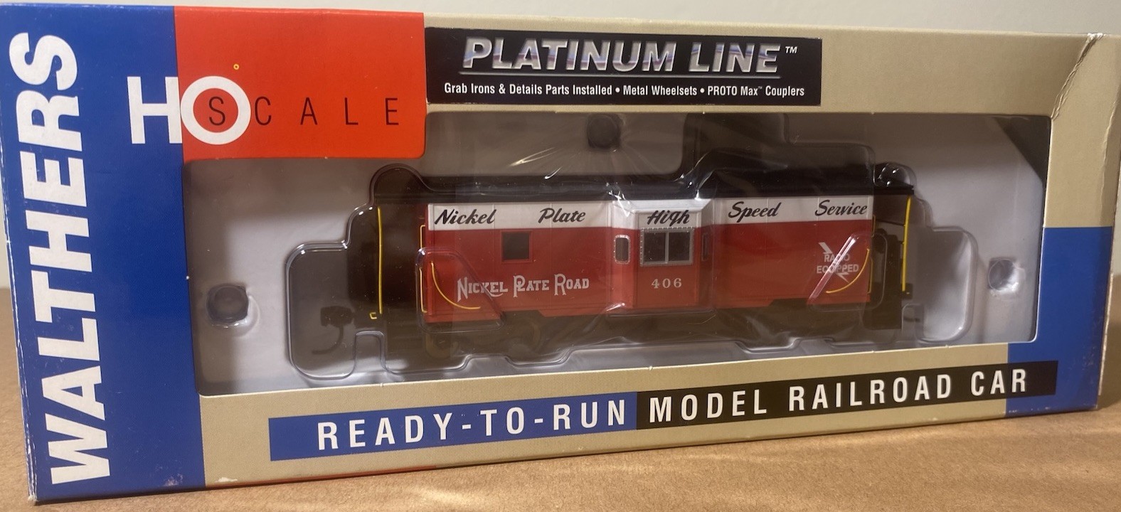Walthers Platinum 932-40457 Nickel Plate Rd. Bay Window Caboose – Radio Equipped