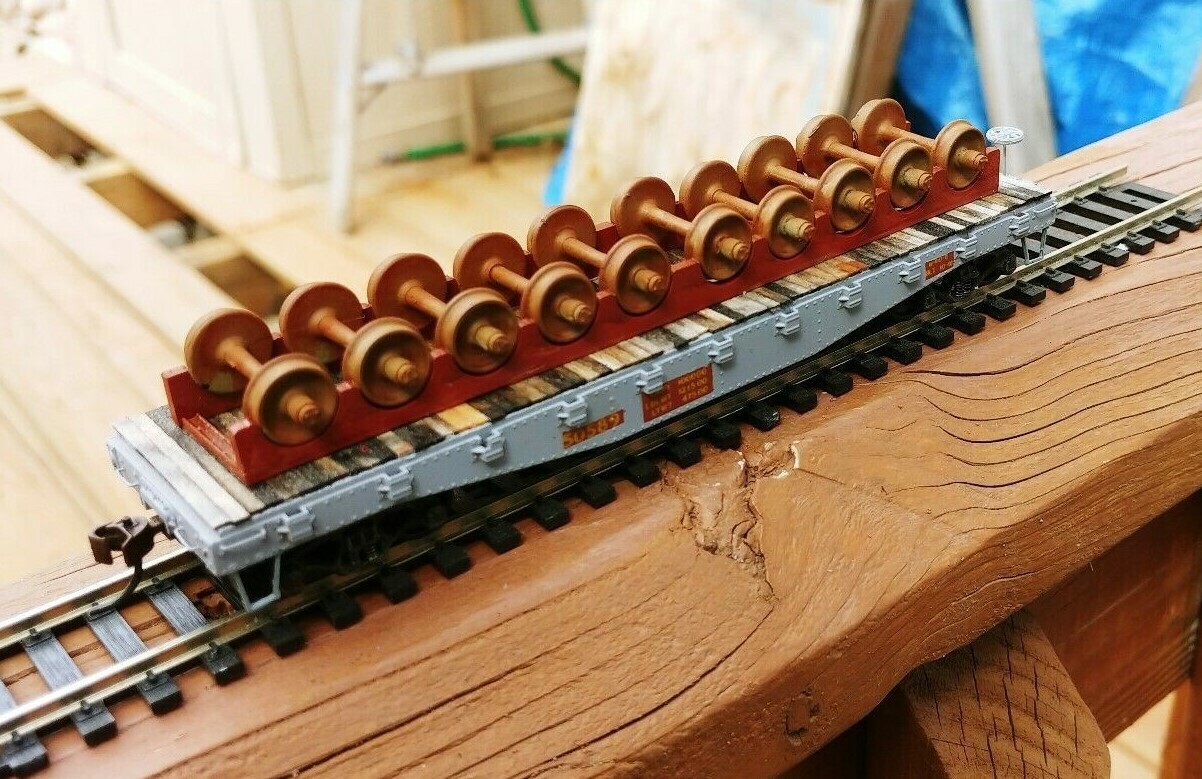 WHEEL CAR RACK for Flat Car or Gondola – O Scale – 1:48 – RACK ONLY – SEE DESC!