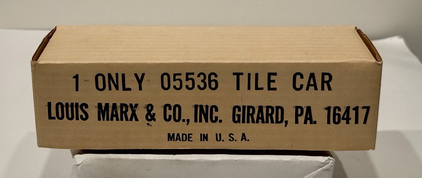 Marx 20309 L & N Brown Plastic Drop-end Gondola w/ 7 Sewer Tiles – 8 wheel
