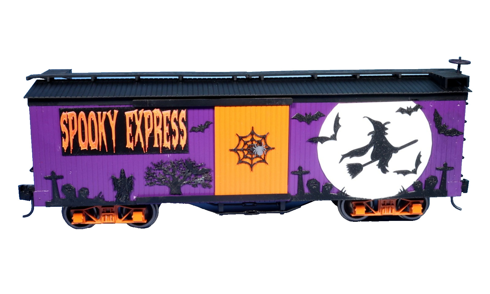 Custom G Scale Spooky Express Halloween Boxcar