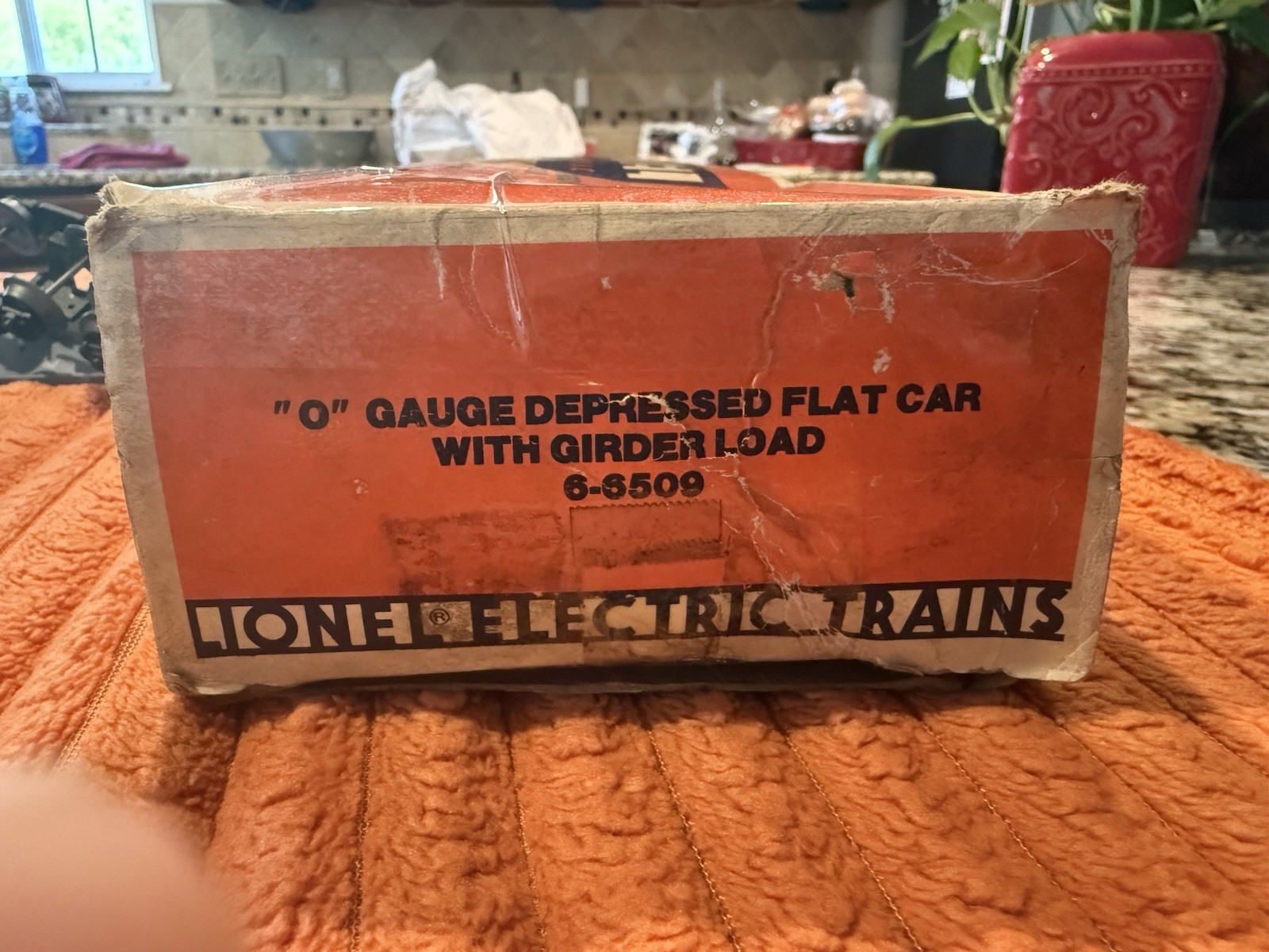 Lionel 6-6509 Depressed Center Diecast Machinery Car w/Girder Load 1981 /2/