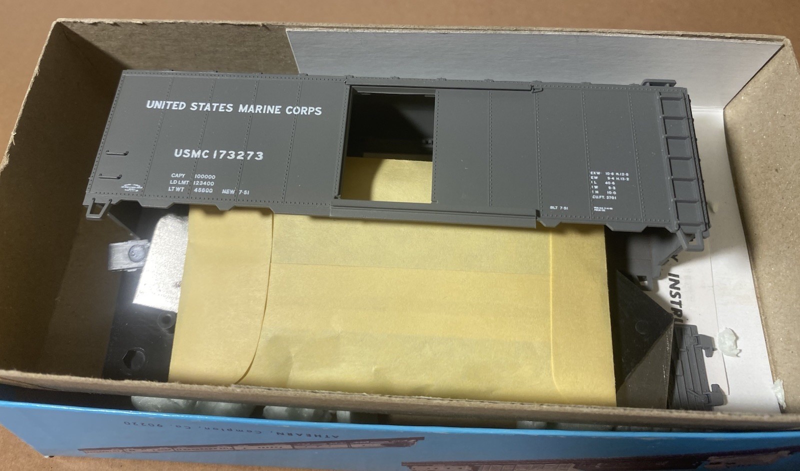 Athearn / Bev-Bel 2314-3 United States Marines 40’ Box Car Kit – New In The Box