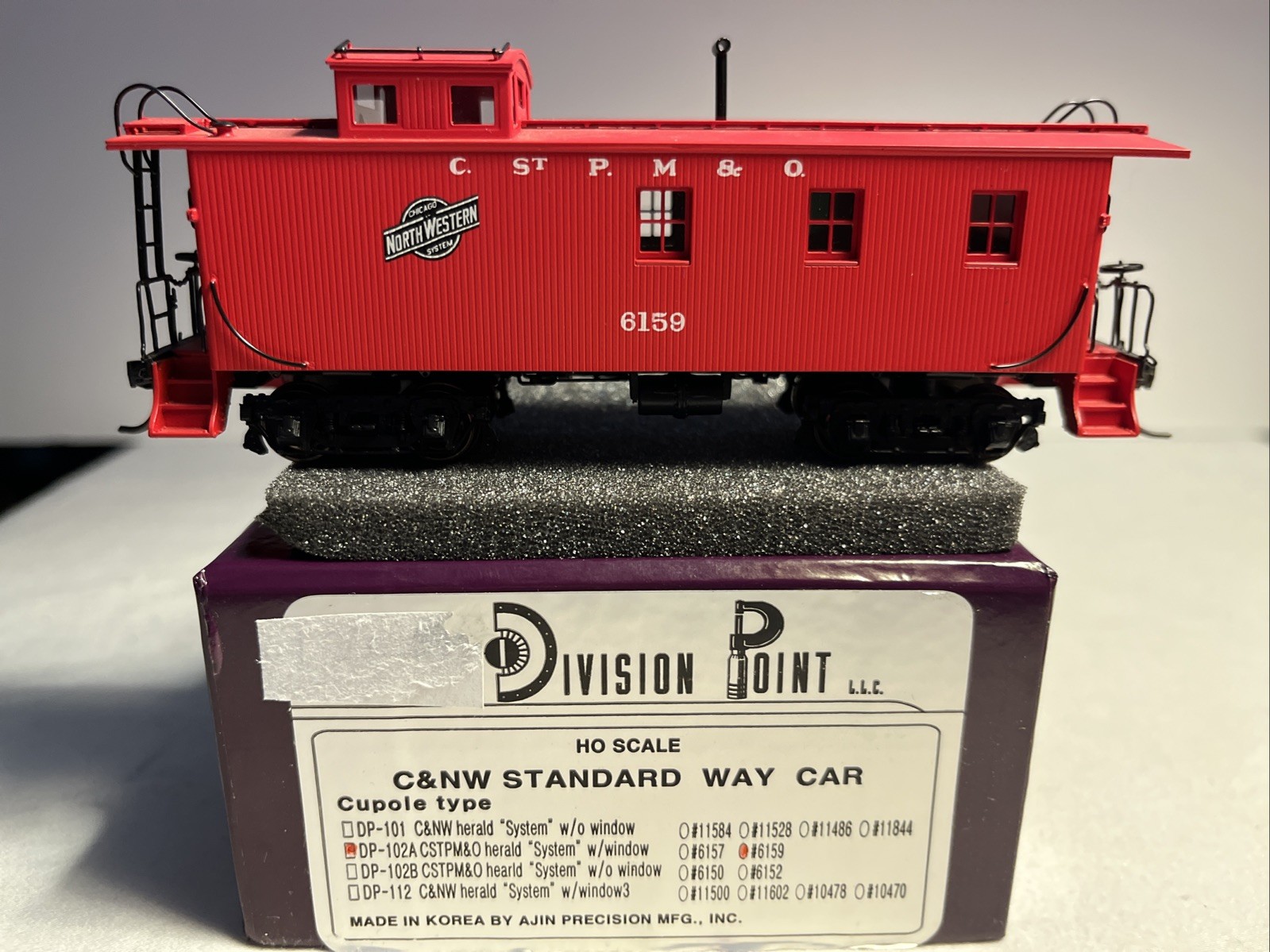 HO Scale Division Point C&NW Standard Way Car CSTPM&O Herald “System” W/Window