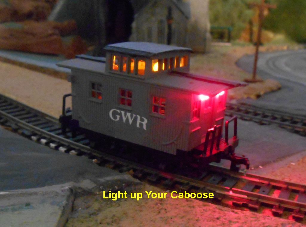 HO Caboose Lighting Kit with Track Pickup Wheel Set 33″ plus 4 LEDs
