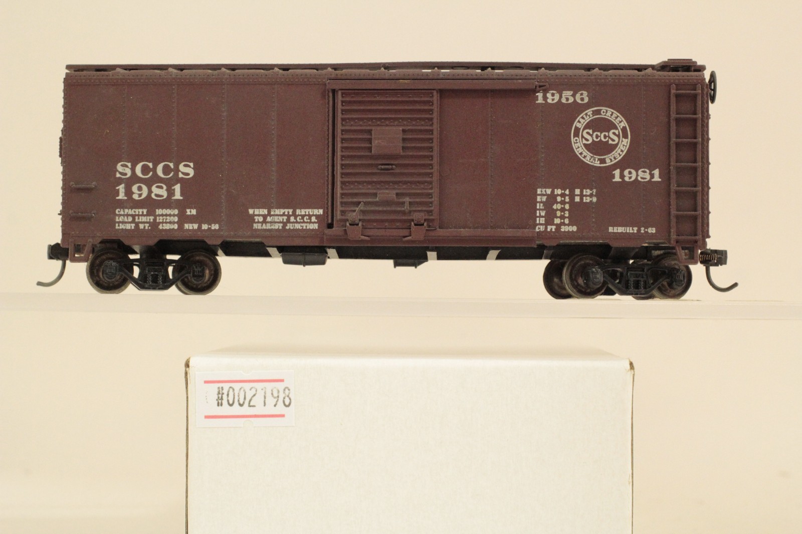 Athearn Blue Box HO Scale Salt Creek Central System SCCS #1981 Boxcar
