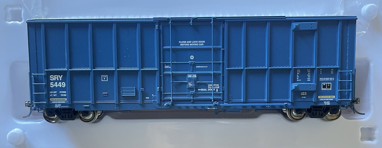 PRAIRIE SHADOWS HO Trinity 6275 50′ Boxcar Southern Railway of BC SRY Blue 2001+