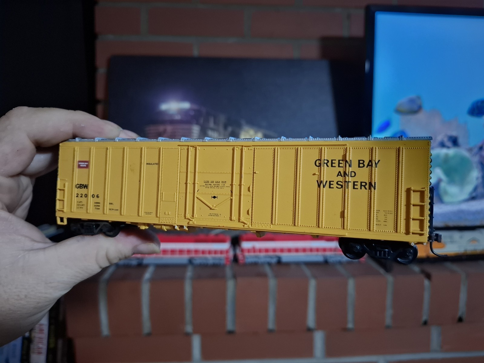 HO Green Bay and Western GBW Insulated Boxcar – NO BOX – UNKNOWN MAKER