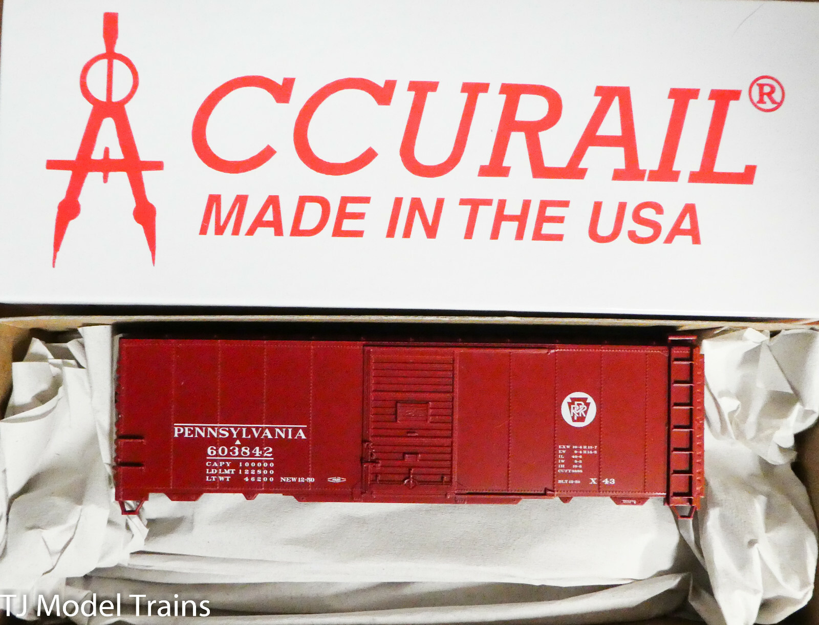 Accurail #3558 Pennsylvania (Rd #603842) 40′ AAR Steel Boxcar Kit Plastic