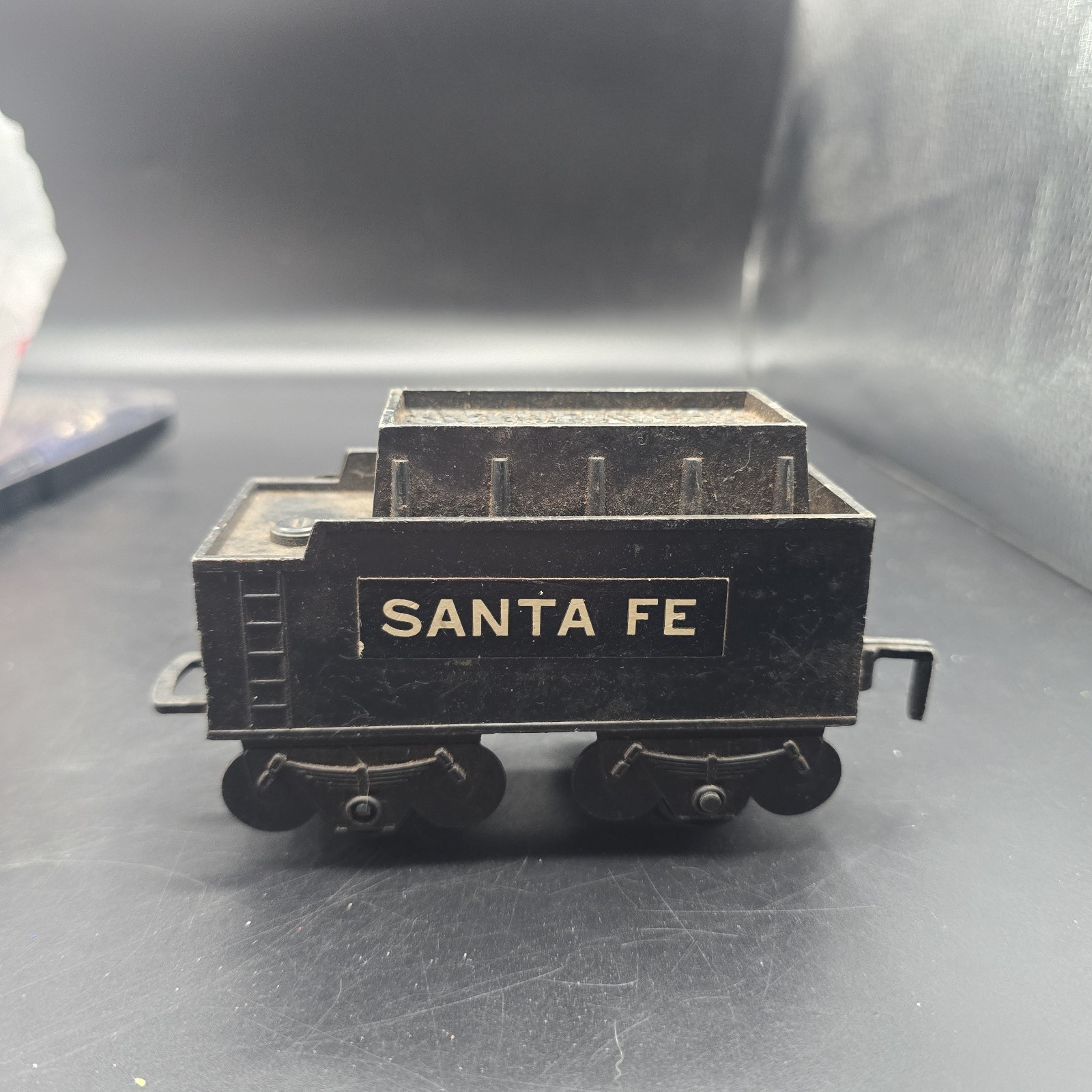 vintage santa fe coal tender made in hong kong plastic