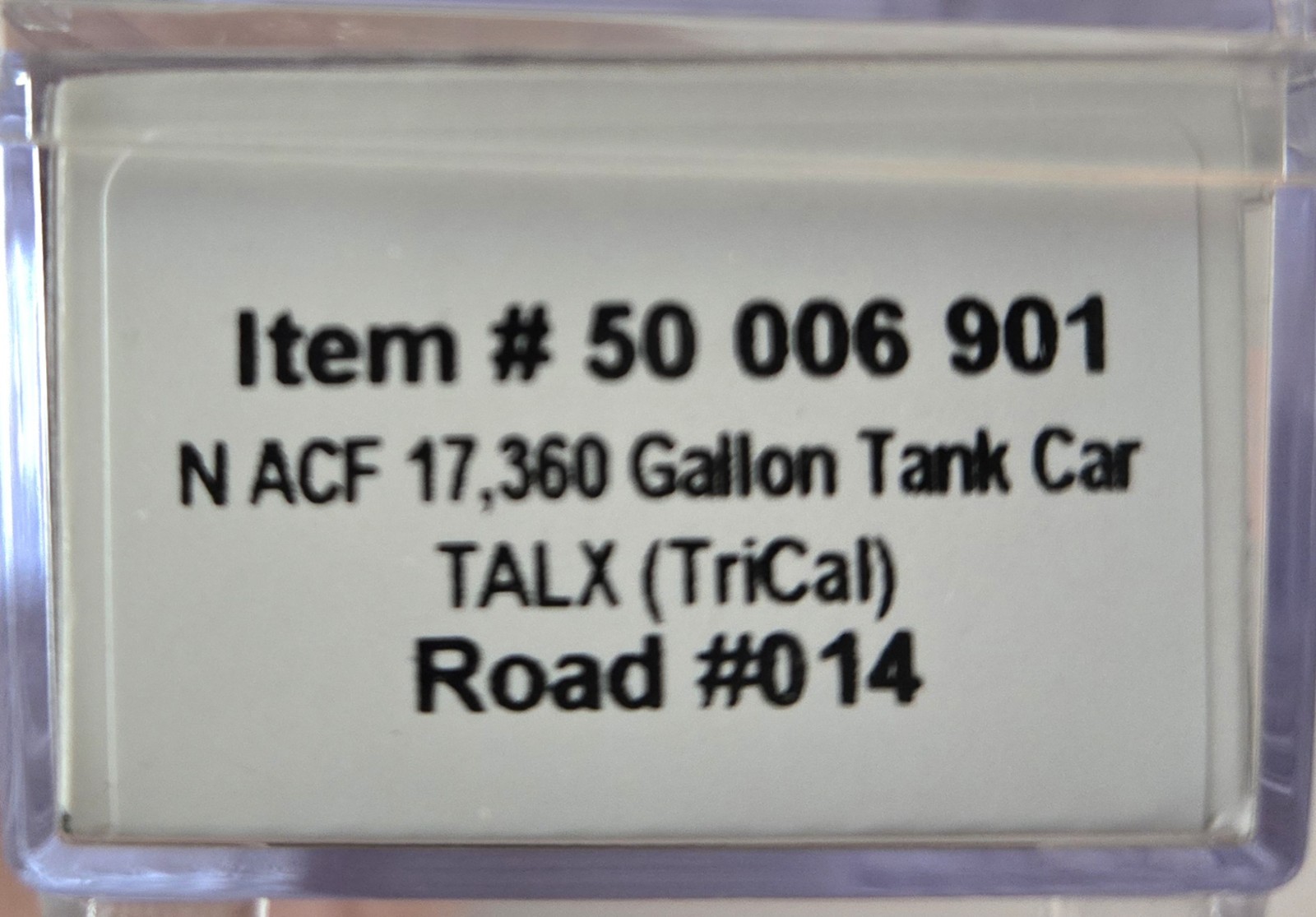 N Scale Atlas 17,360 Gal. Tank Car TALX #014