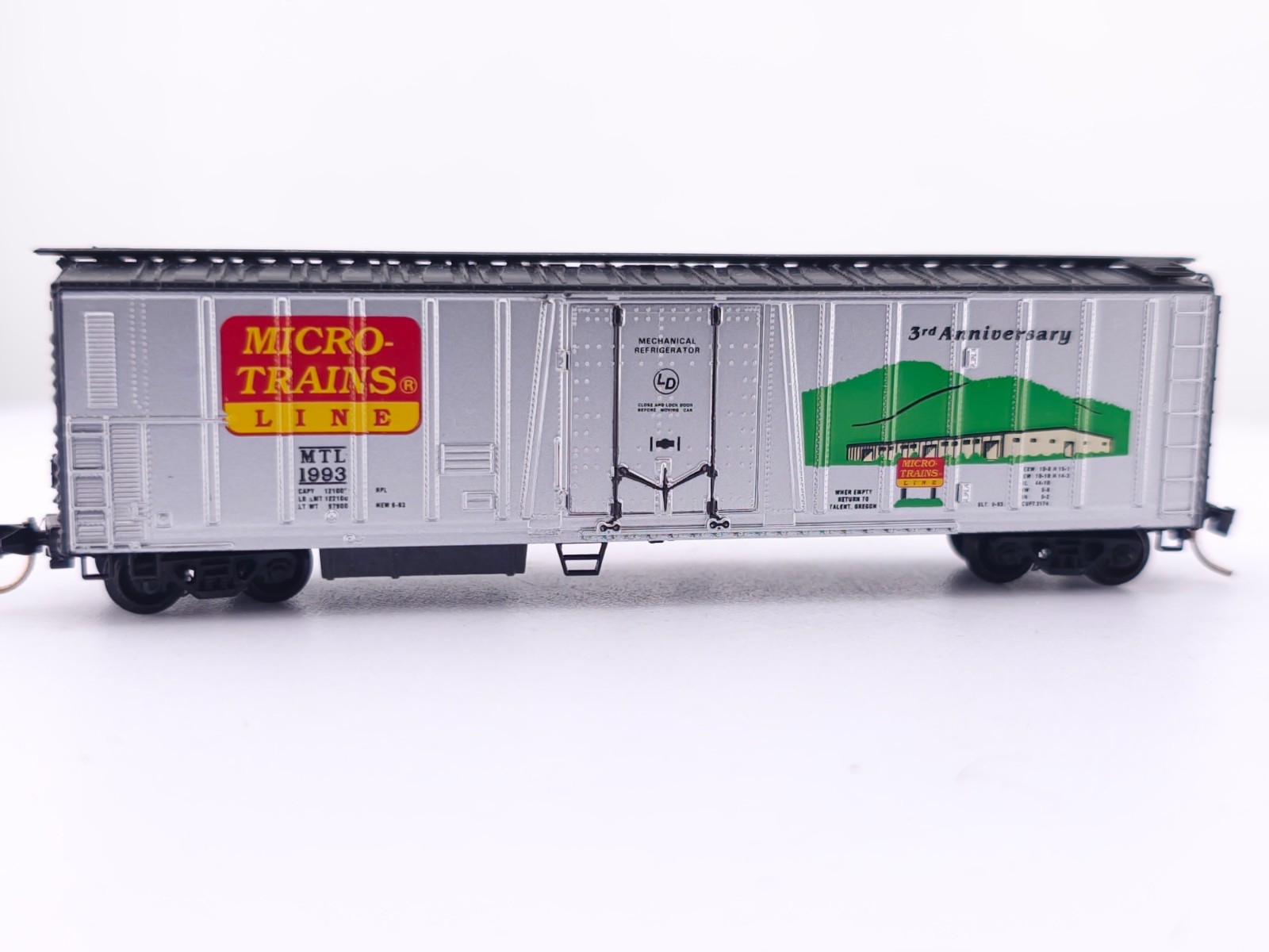 N Scale MTL 70060 Micro-Trains Line 3rd Anniversary 51′ Mech. Reefer 1993 Train