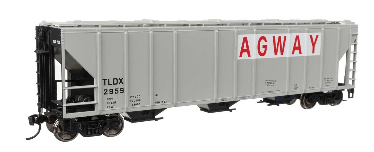 Walthers HO Scale ~ 50′ Pullman-Standard 4427 Covered Hopper ~ Agway TLDX #2959