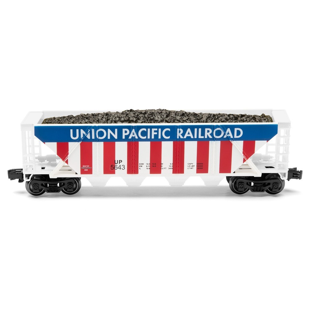 O Gauge Coal Hopper – UNION PACIFIC – RED, WHITE & BLUE – New Item – Free Ship