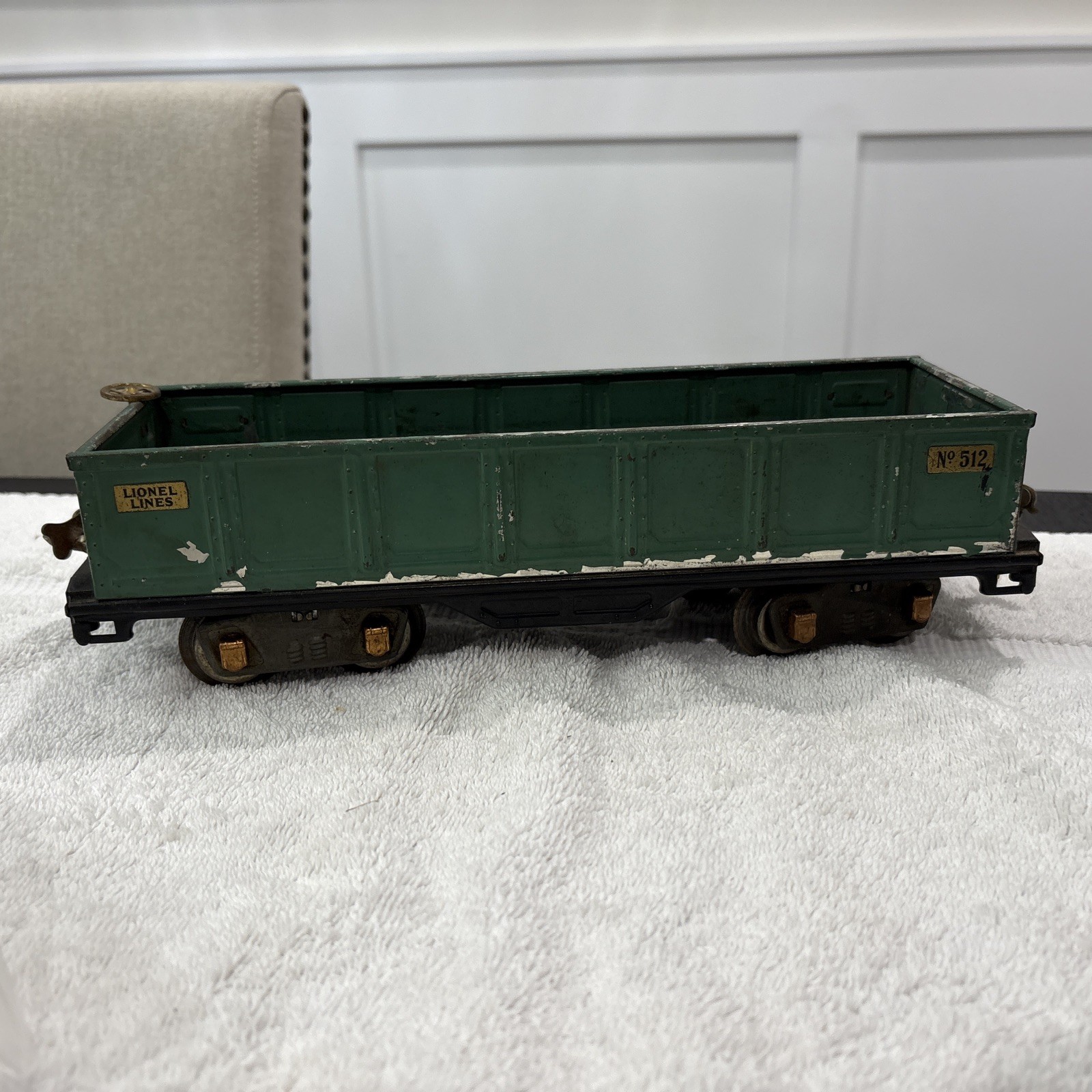 Lionel Standard Gauge Vintage Prewar  512 Green Gondola