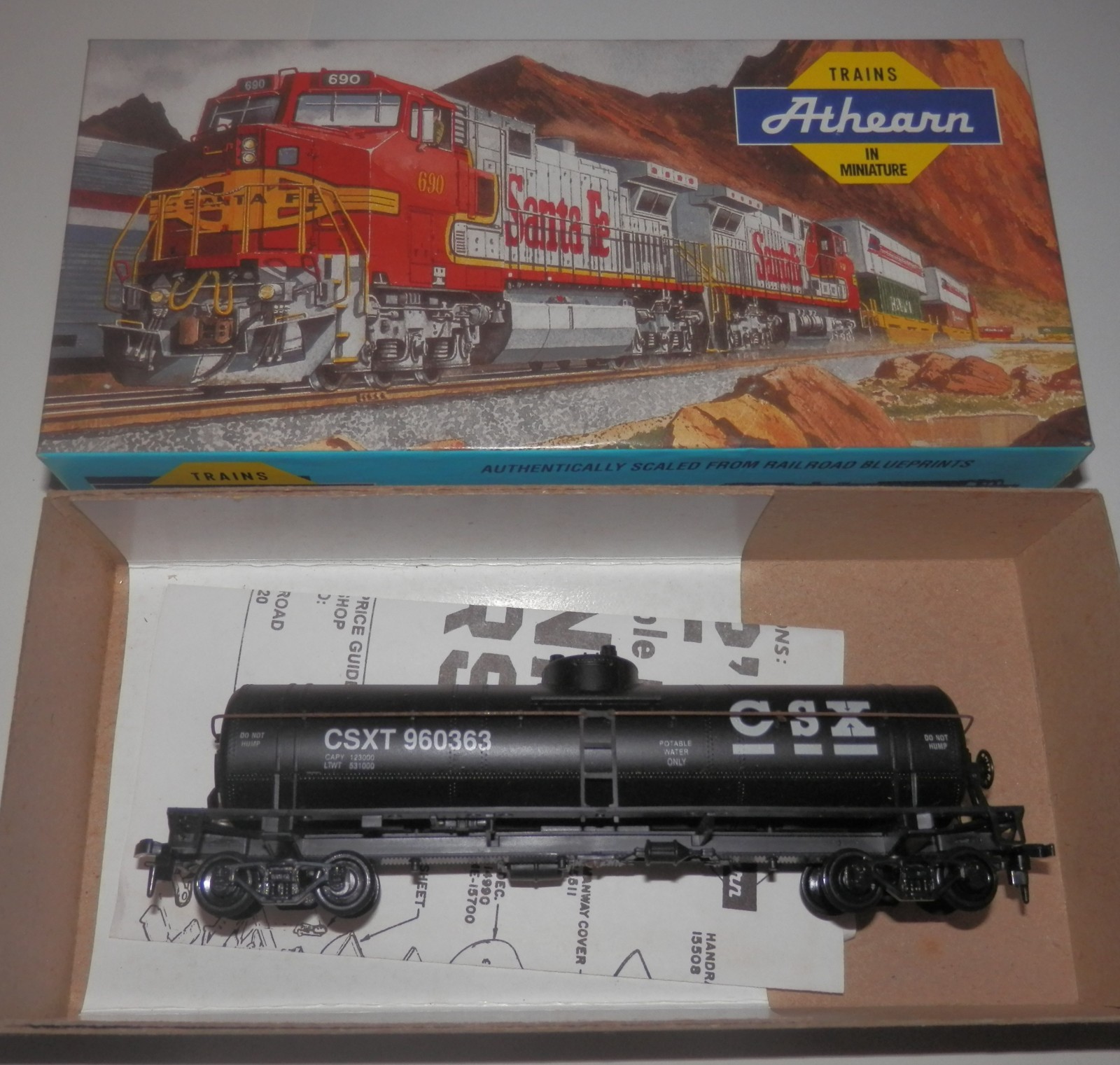 Athearn HO Scale CSX 960363 Work Train Tank Car #1134
