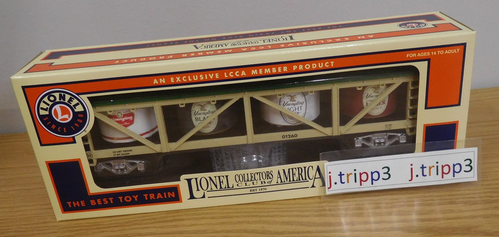 Lionel LCCA 2501260 Yuengling Beer Vat Car O Gauge Train Scranton Convention New