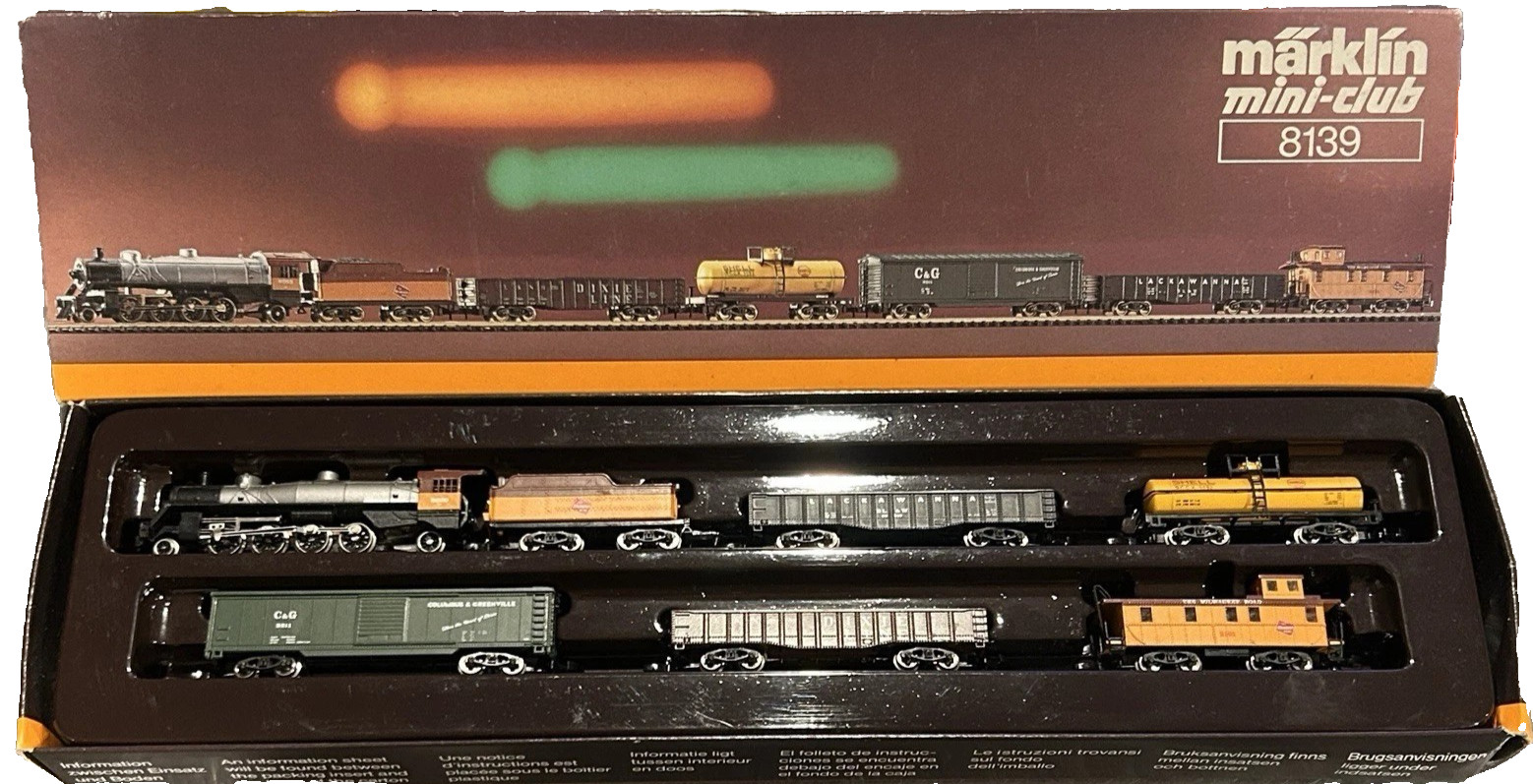 Z Marklin 8139 Milwaukee Rd American Freight Set (Tested) #1