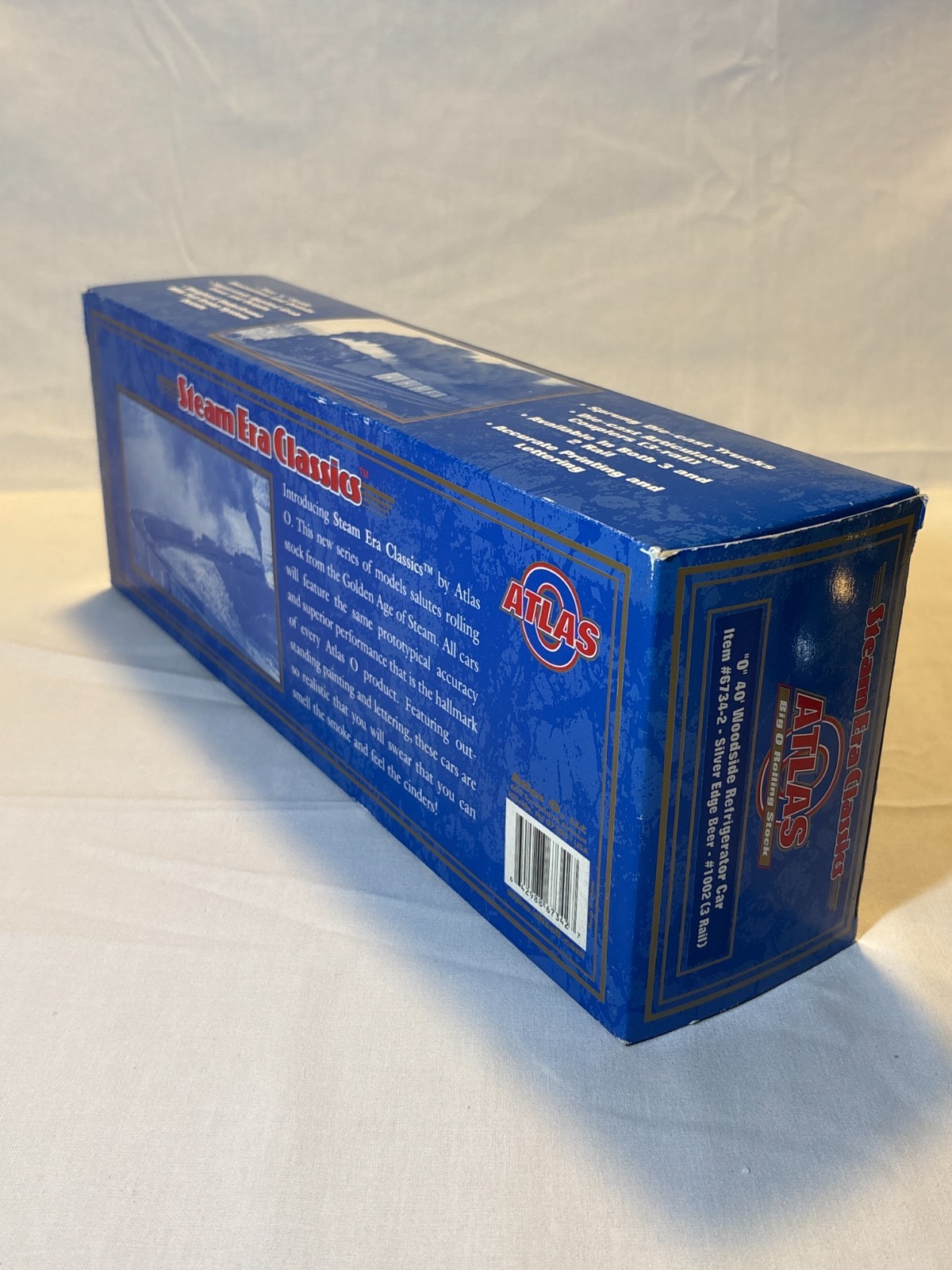 Atlas “O” 40′ Woodside Refrigerator Car 6734-2 Silver Edge Beer #1002 3 Rail NEW