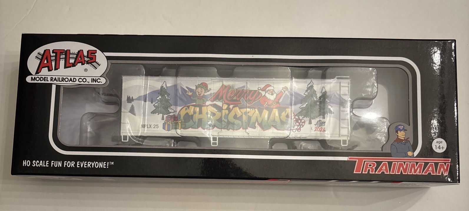 Atlas 20 006 767 HO Christmas Special 40′ Plug Door Boxcar Rd # NPLX 25 NIB