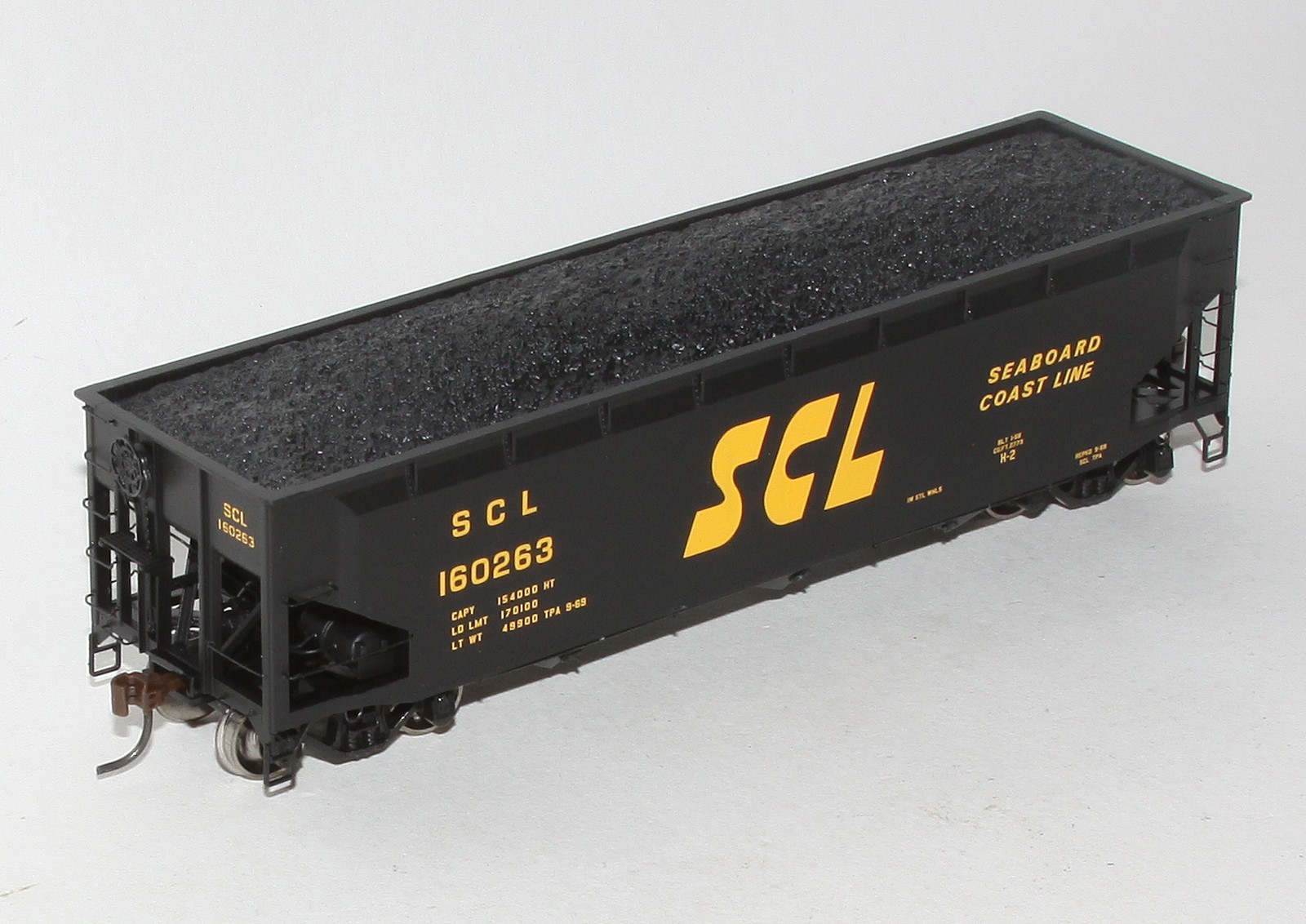 Athearn RTR 40′ 3-Bay Offset Hopper Seaboard Coast Line SCL 160263 HO Scale