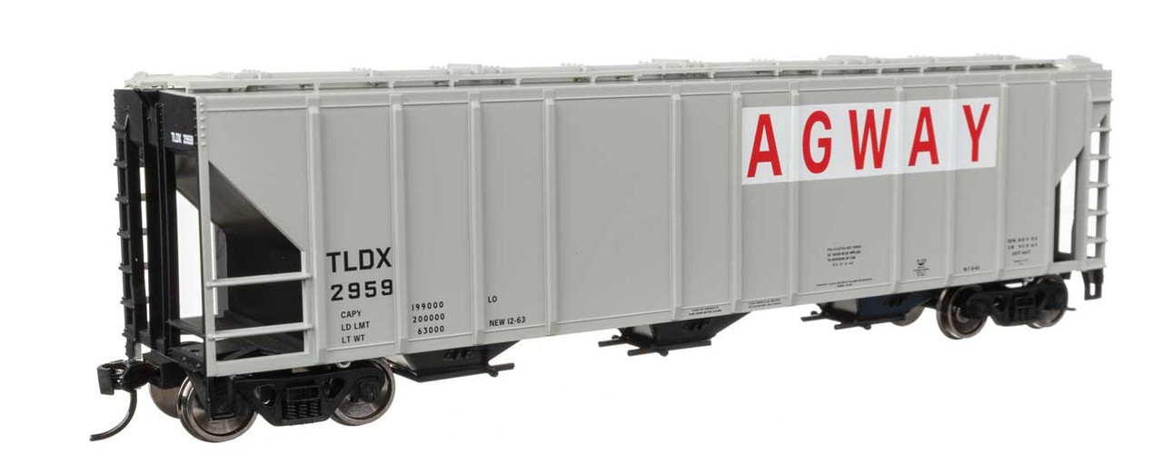 Walthers HO Scale ~ 50′ Pullman-Standard 4427 Covered Hopper ~ Agway TLDX #2959