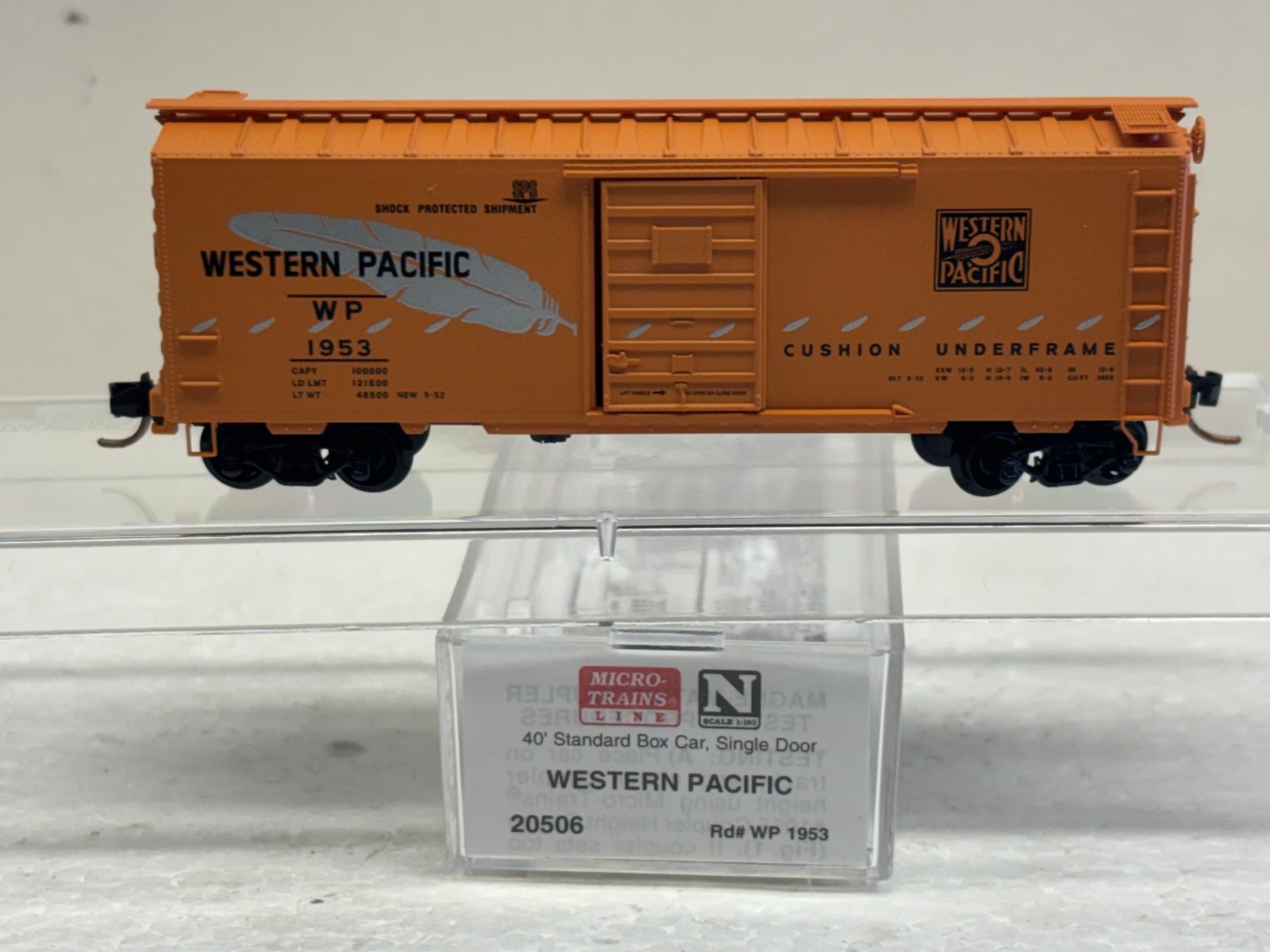 N Scale Micro Trains MTL 20506 Western Pacific WP 1953 Box Car