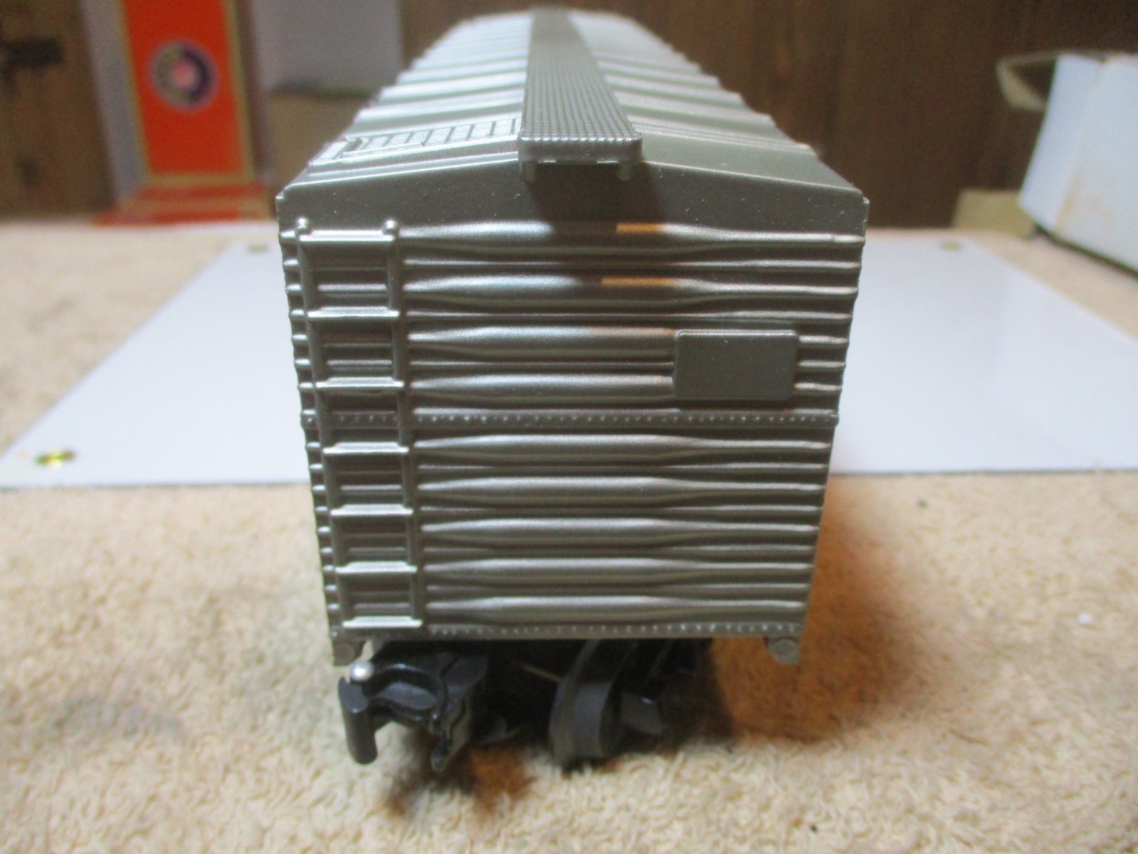 QSI O Gauge Burlington Rt Stock Cattle Car w/Live Action Sound CB&Q 49074 Tested
