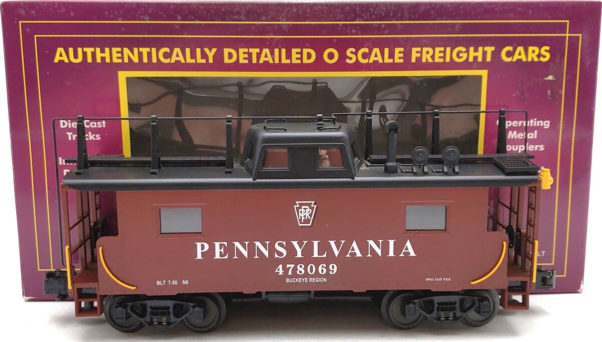 MTH 20-91014 O Gauge Pennsylvania Railroad N-8 Steel Caboose #478069 LN/Box