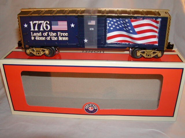 Lionel 2228410 American Flag Illuminated LED Box Car O 027 New 2022 MIB Sealed