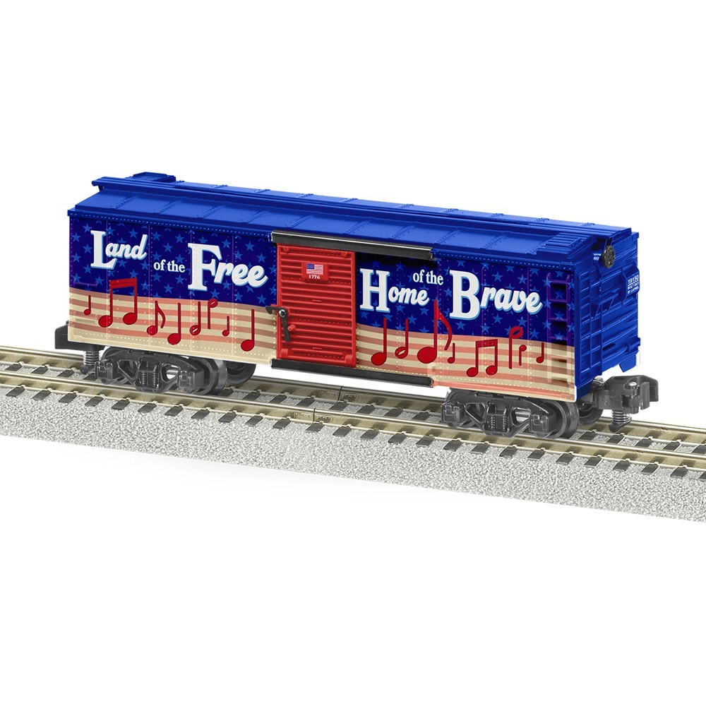 American Flyer 2219150 USA Patriotic Sounds Box Car, S Gauge, NIB