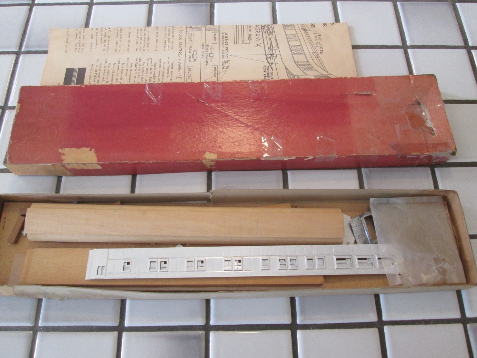 very old silver sides j.c.models wood passenger car HO SCALE